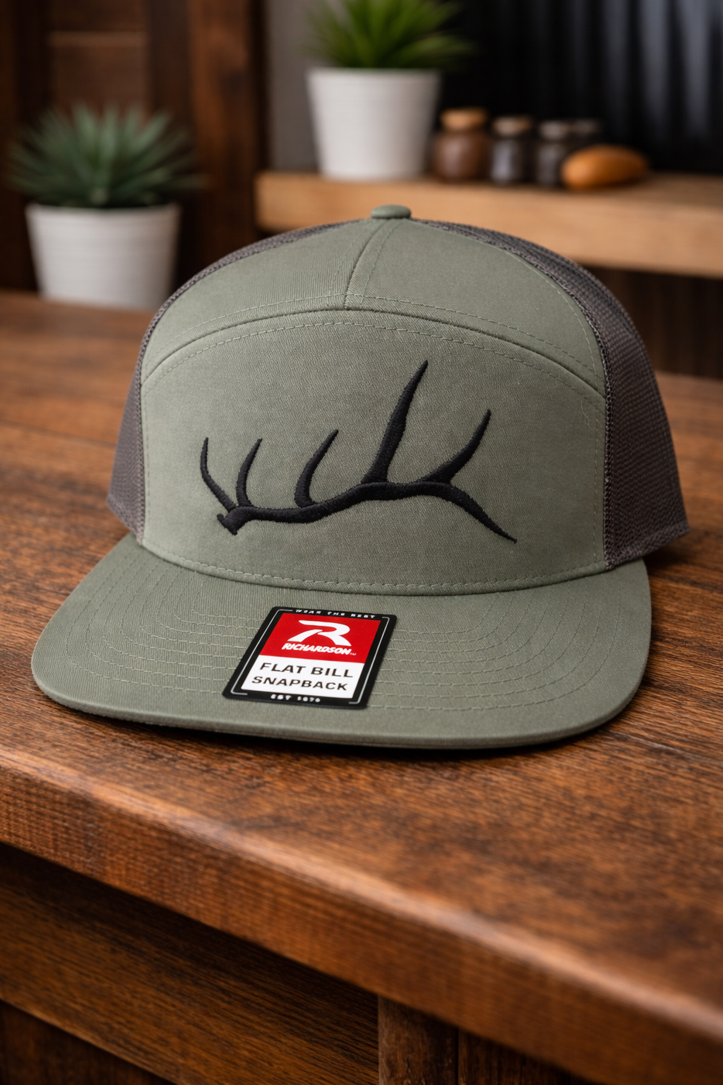 Elk Shed Trucker Hat – Western Antler Richardson 112 Cap | Hunting & Outdoor Style