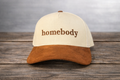 “Homebody” Trucker Hat – Two Tone Snapback Cap | Neutral Tan & Brown