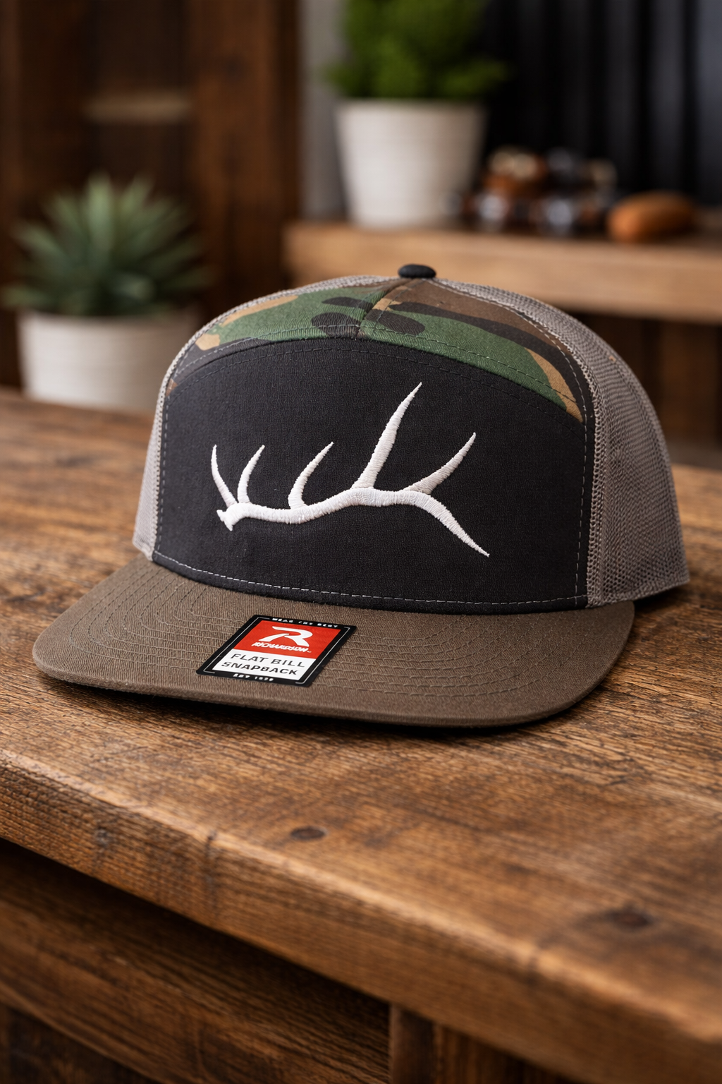 Elk Shed Trucker Hat – Western Antler Richardson 112 Cap | Hunting & Outdoor Style