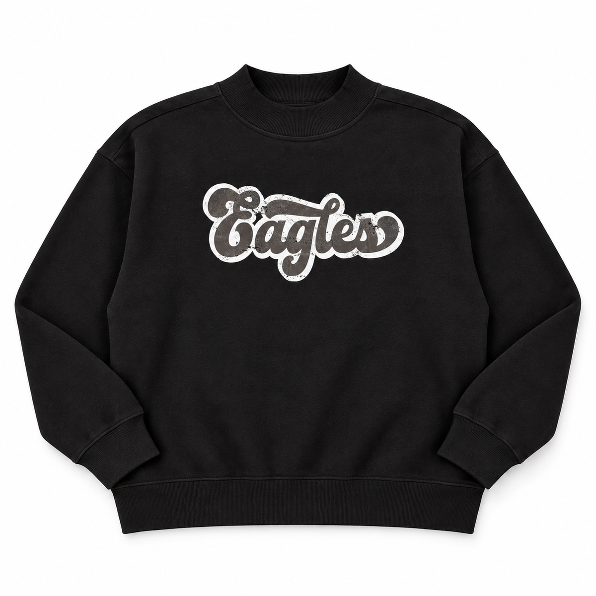 Black and White Eagles Mock Neck