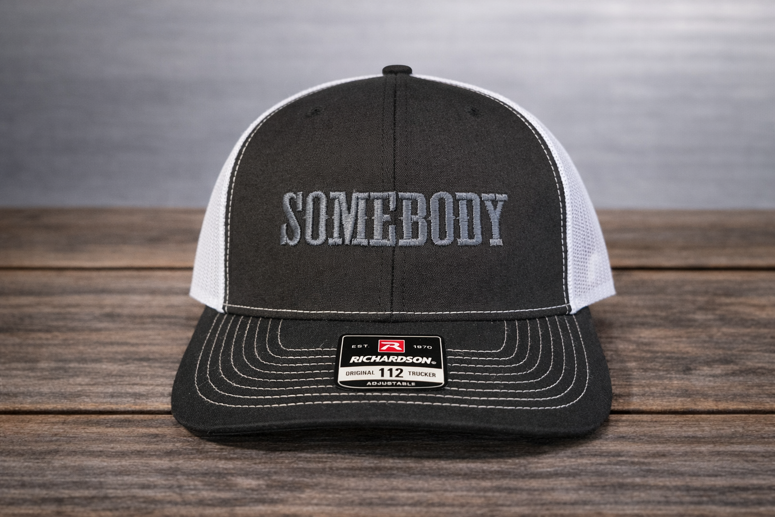 “Somebody” Trucker Hat – Richardson 112 Snapback | White