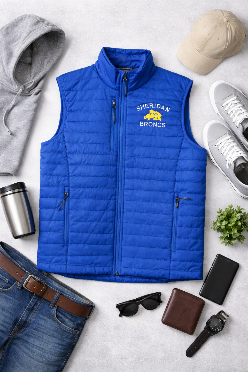Sheridan Broncs Puff Vest