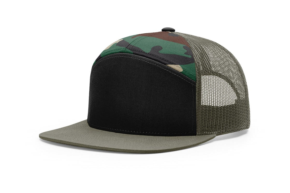 Richardson 168 Seven-Panel Flat Bill Trucker Hat
