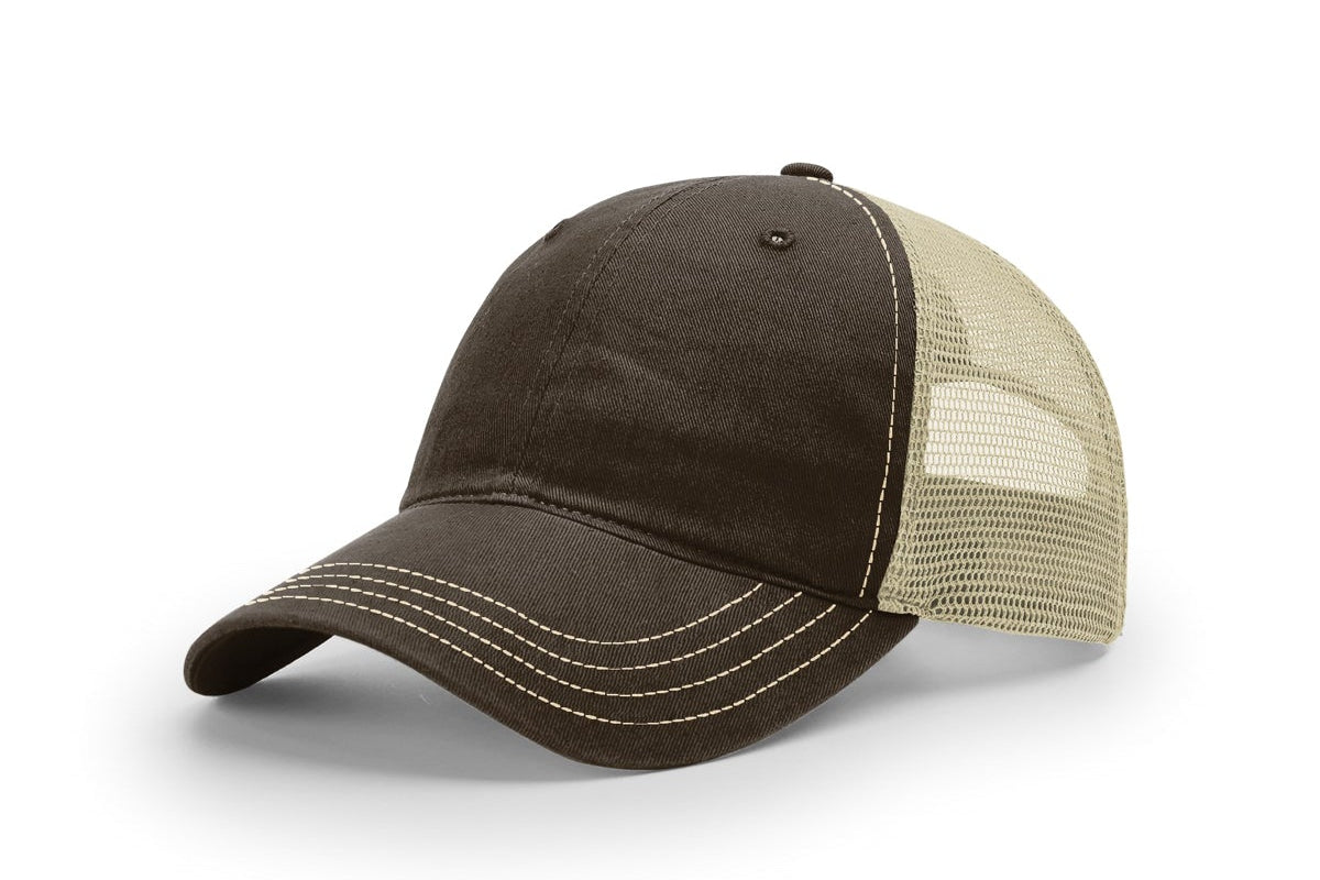 Richardson 111 Garment Washed Trucker Hat – Vintage Style Snapback Cap | Soft Washed Mesh Back Hat