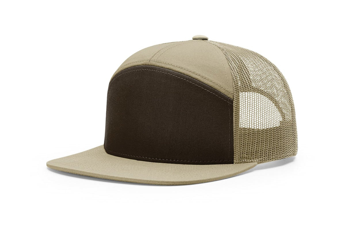 Richardson 168 Seven-Panel Flat Bill Trucker Hat