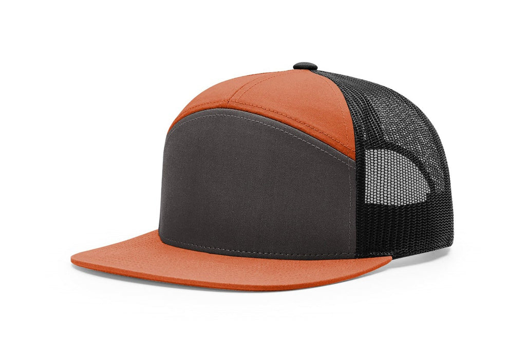 Richardson 168 Seven-Panel Flat Bill Trucker Hat