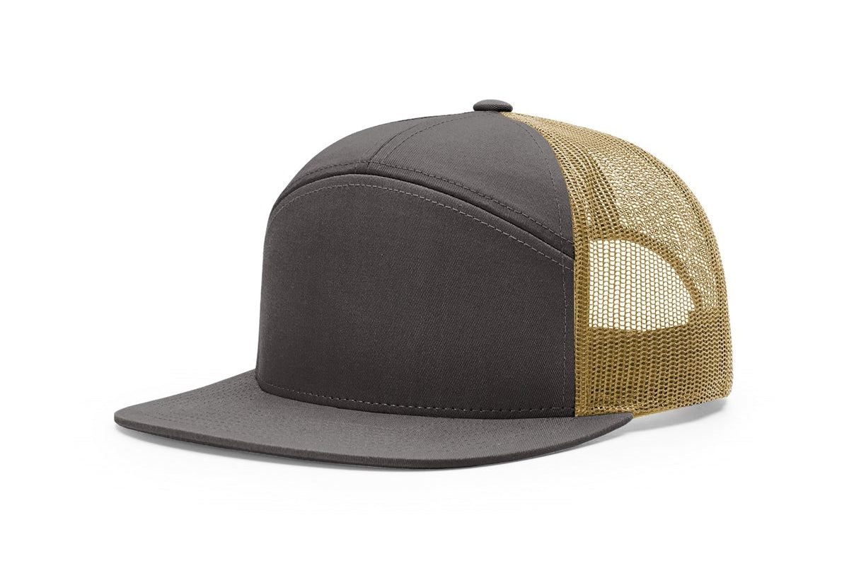 Richardson 168 Seven-Panel Flat Bill Trucker Hat