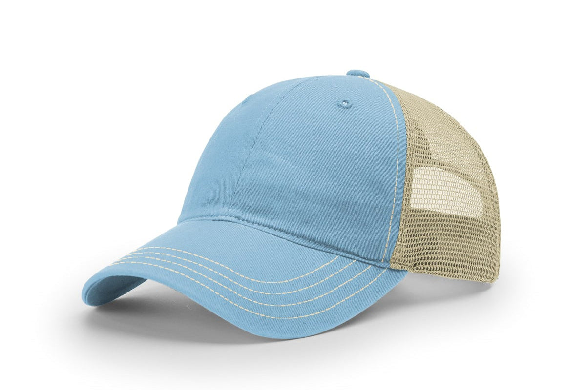 Richardson 111 Garment Washed Trucker Hat – Vintage Style Snapback Cap | Soft Washed Mesh Back Hat