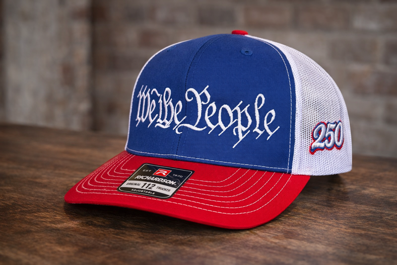 We The People 250 Anniversary Trucker Hat – Patriotic USA Snapback | American Heritage Cap