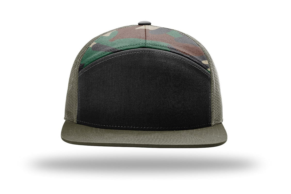 Richardson 168 Seven-Panel Flat Bill Trucker Hat