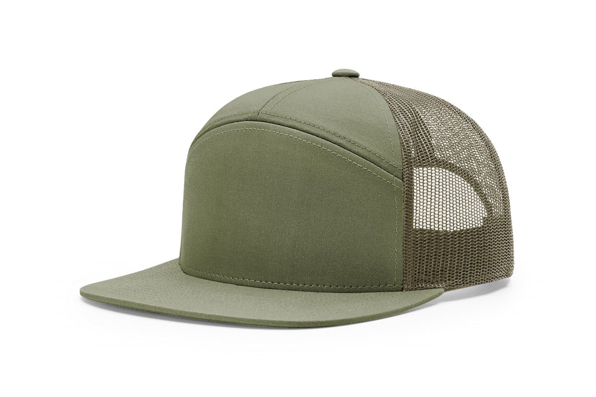 Richardson 168 Seven-Panel Flat Bill Trucker Hat