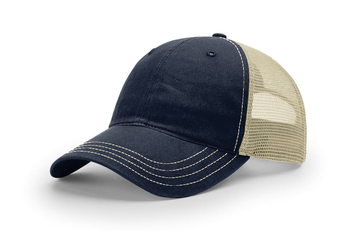 Richardson 111 Garment Washed Trucker Hat – Vintage Style Snapback Cap | Soft Washed Mesh Back Hat