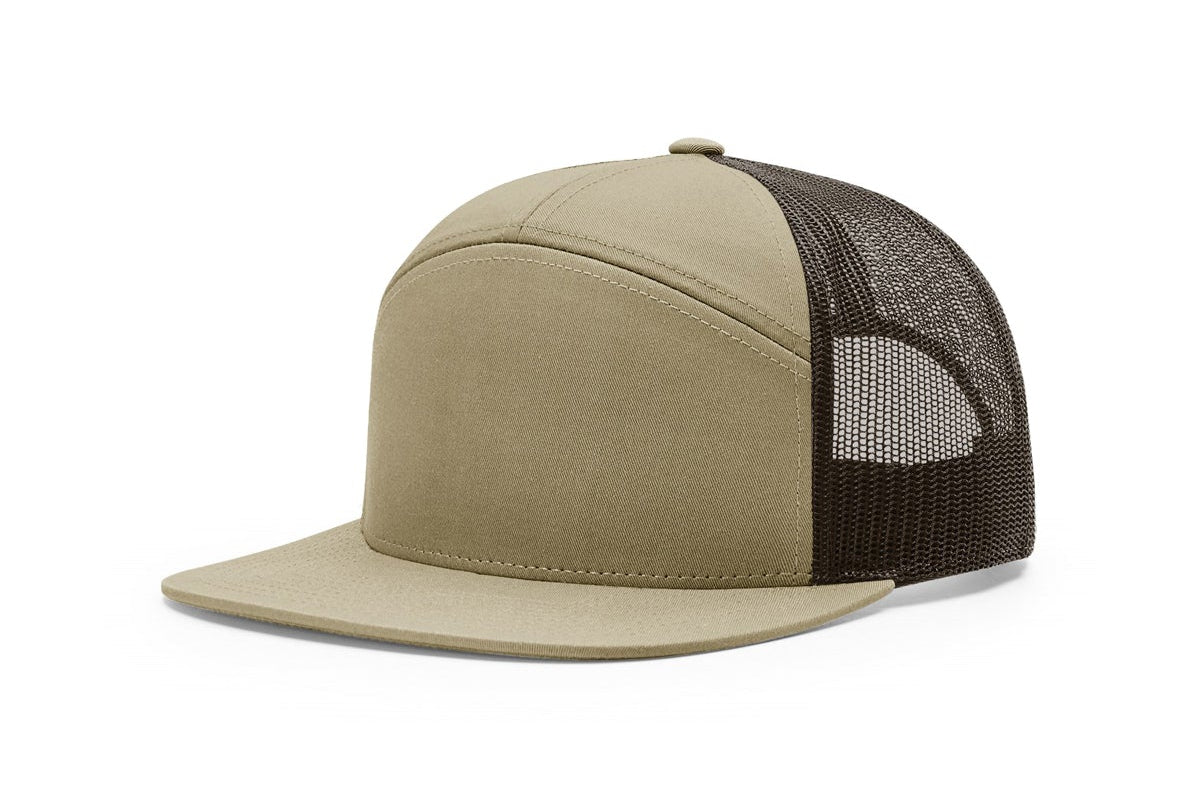 Richardson 168 Seven-Panel Flat Bill Trucker Hat
