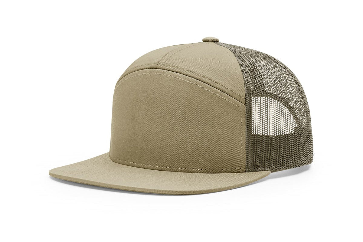 Richardson 168 Seven-Panel Flat Bill Trucker Hat