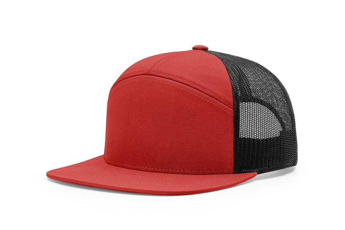 Richardson 168 Seven-Panel Flat Bill Trucker Hat