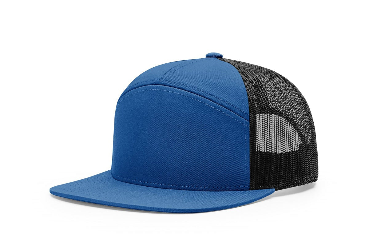 Richardson 168 Seven-Panel Flat Bill Trucker Hat