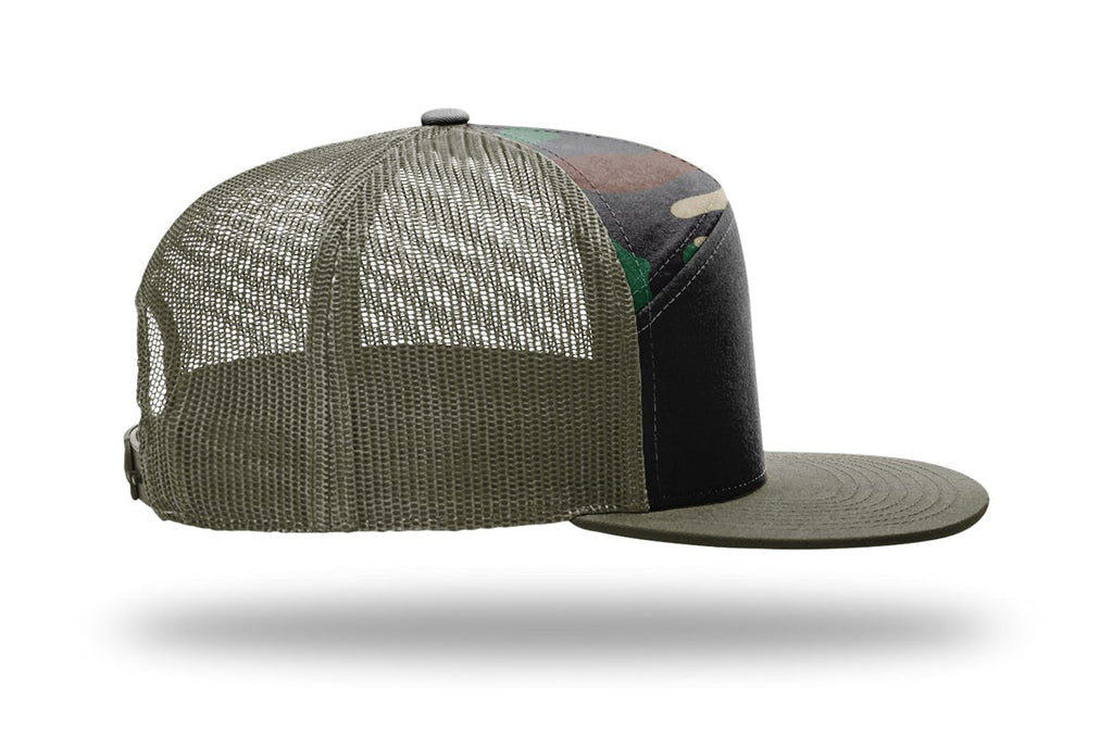 Richardson 168 Seven-Panel Flat Bill Trucker Hat